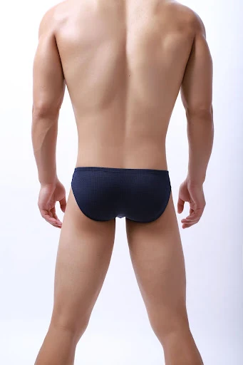 Title 3, Mens Thick Ice Silk Solid Color Briefs