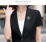 Spilla con diamante geometrico in lega con personalità retrò, accessorio elegante per abbigliamento, design unico e originale. — foto 4