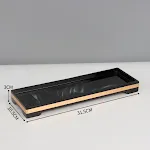 Ink black small long tray