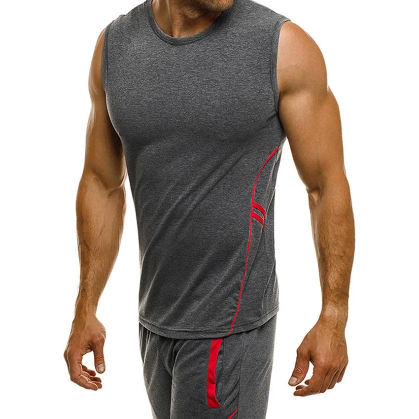 Title 6, Quick-drying mens sleeveless T-shirt suit. Per...