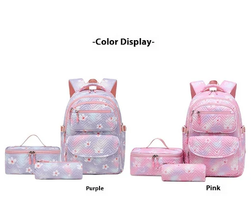 Title 2, Nova Mochila Escolar Estampada Conjunto Três Pe...