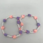 Pulseira de contas de plástico coloridas fashion, acessório vibrante e alegre para qualquer ocasião, expresse seu estilo e personalize seu visual. — foto 4
