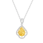 Colar feminino em prata 925 com pingente de gota d'água, design moderno e resistente ao desbotamento, ideal para um visual elegante. — foto 3