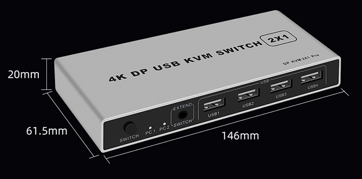 Title 1, Conversor Switch DP2 1 entrada 1 saída 4K60Hz D...
