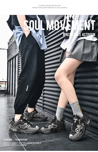 Title 2, Scarpe da coppia versatili in mesh casual rifle...