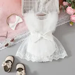 Collant sem mangas Siamese Triangle com laço doce e faixa de cabelo, ideal para dançar, confortável, elegante e perfeito para meninas. — foto 4