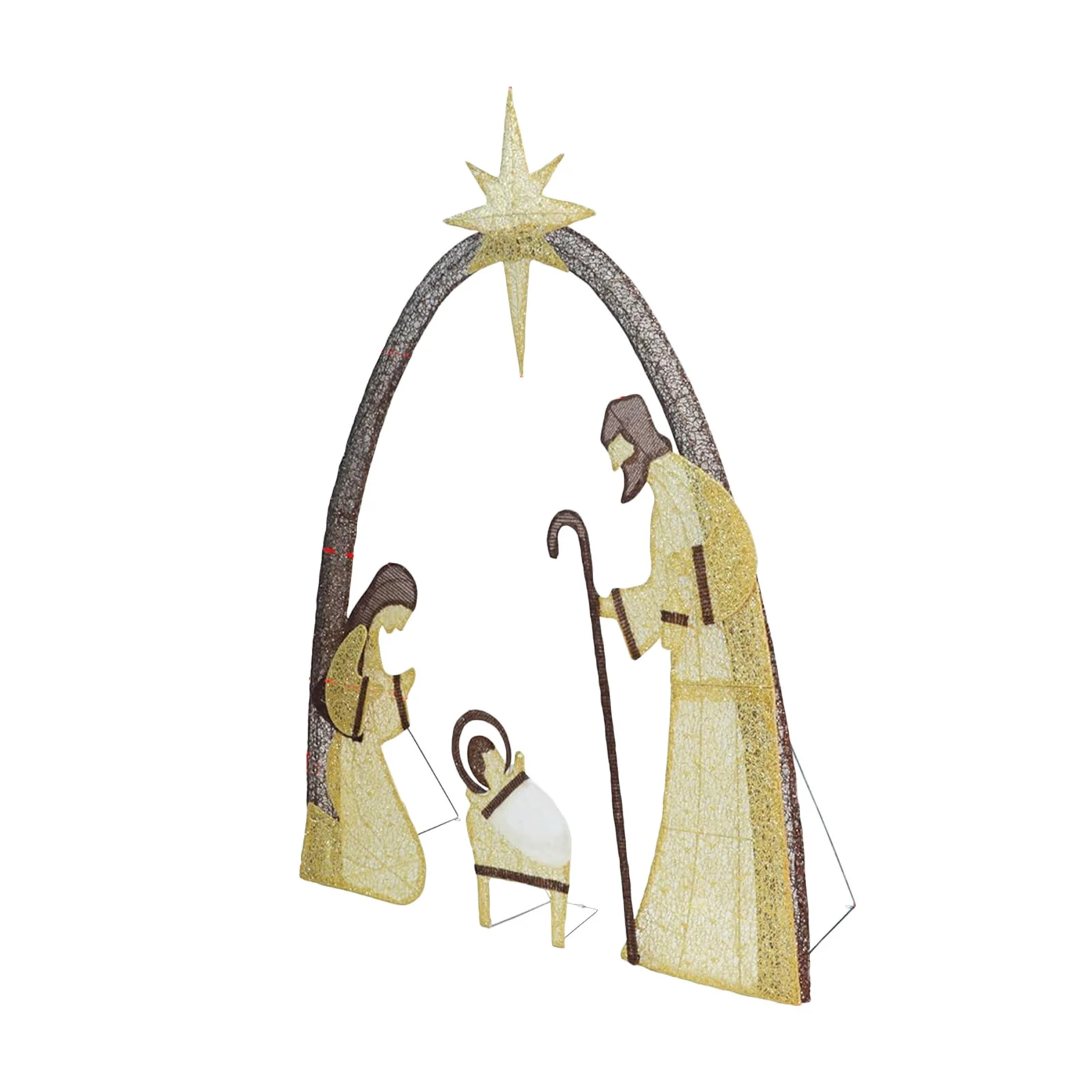 Title 4, Christmas Decoration Halloween Manger Happy Fam...