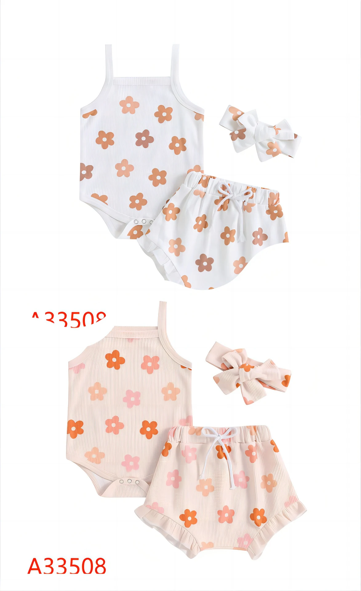 Title 7, Conjunto três peças com estampa floral, romper,...