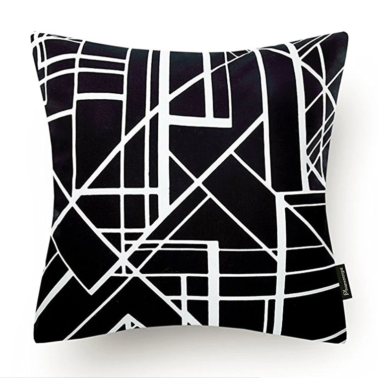 Capa de almofada geométrica supermacia para casa. Adicione conforto e estilo à sua decoração com esta capa de almofada aconchegante. — foto 5