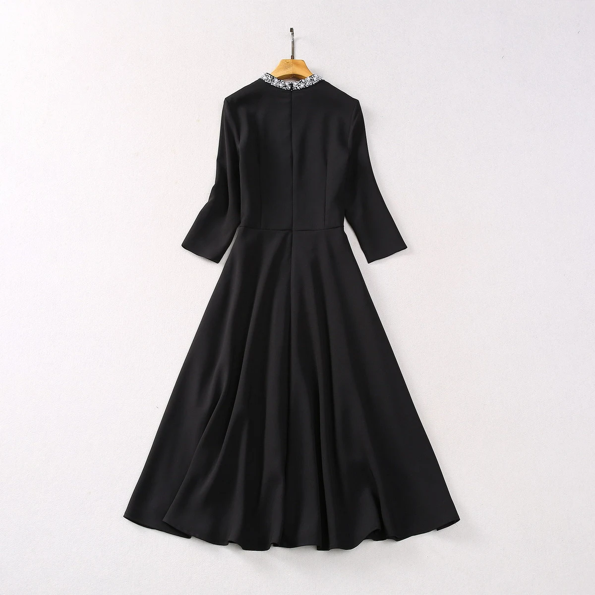 Title 8, Stand Collar Pearl 34 Sleeve Dress