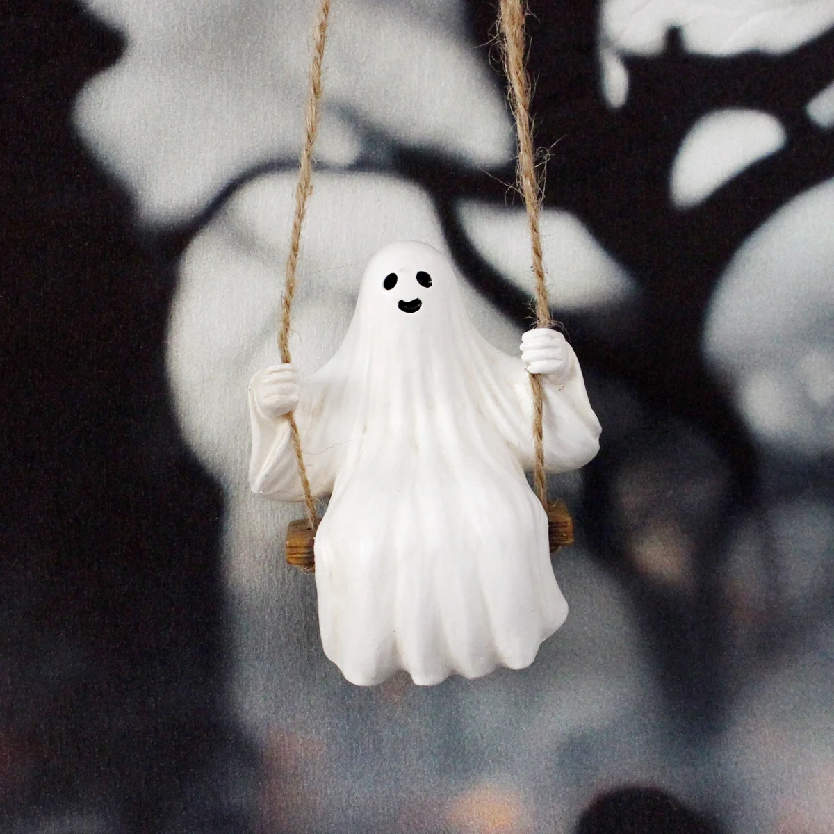 Title 3, Halloween Swinging Ghost Pendant Ornament Props...