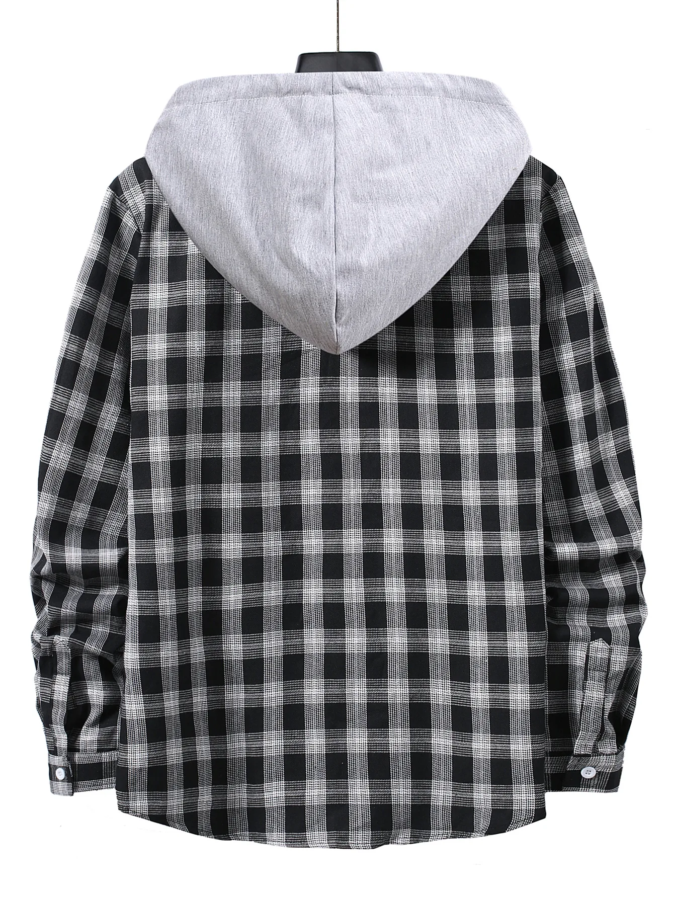 Nova Camisa Masculina com Capuz, Xadrez e Manga Longa. Conforto e Estilo para um Visual Casual e Aconchegante em Qualquer Ocasião. — foto 2
