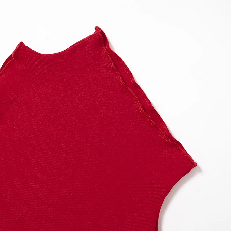 Conjunto Vestido Feminino Sem Mangas com Cadarço e Gola Alta Comprimento Médio Elegante e Confortável Ideal para Diversas Ocasiões — foto 6