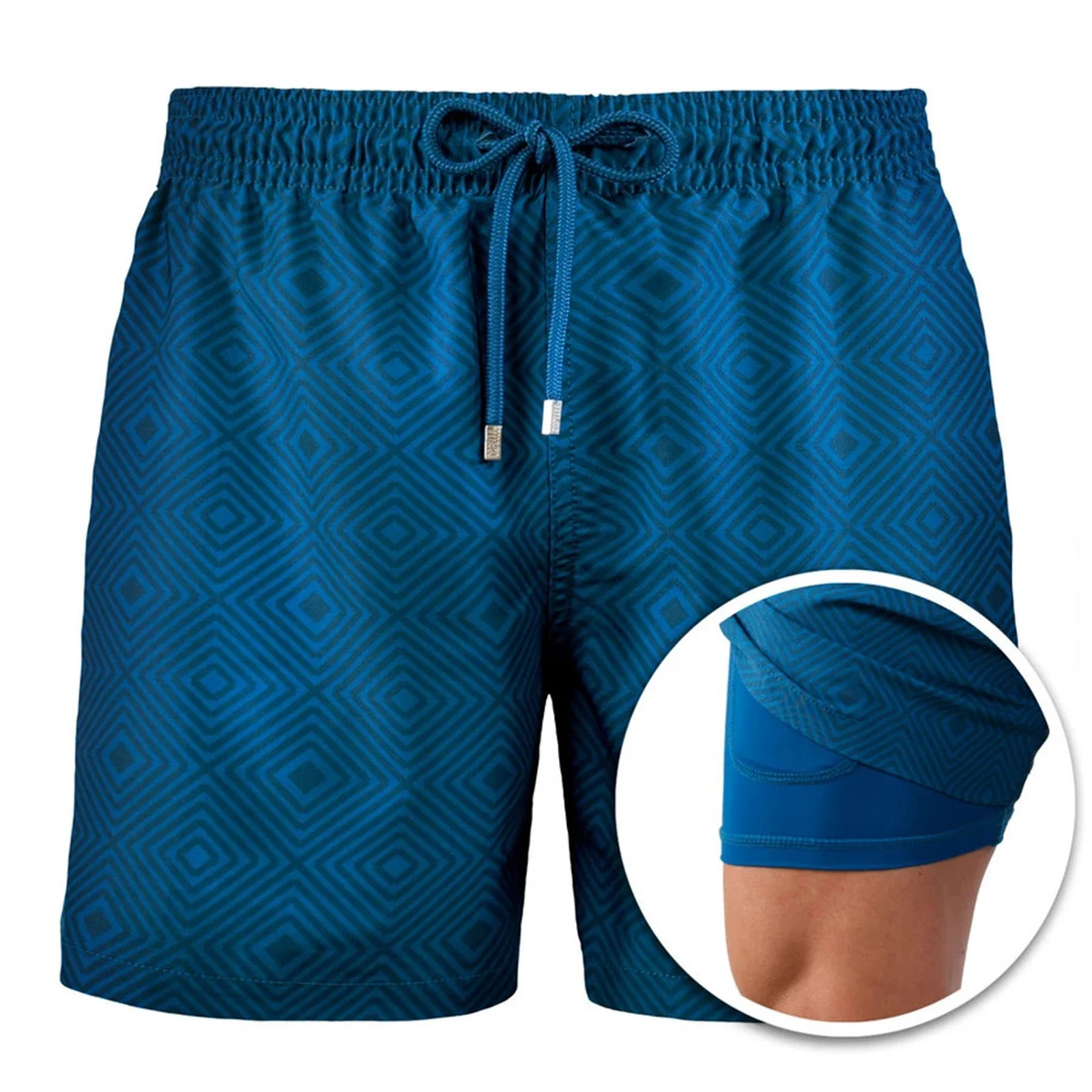 Mens Sports Print Double Layer Polyester Shorts. Lightweight, breathable and perfect for running, training and all sport — photo 9