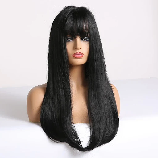 Title 4, Qi Liuhai Cabello Largo Liso Ondulado Degradado...