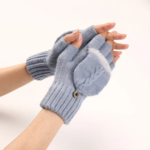 Title 15, Womens Wool Fingerless Gloves Warm Fashionable...
