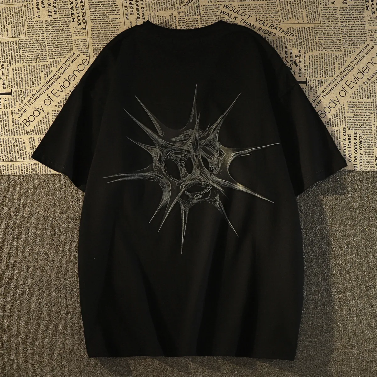 Title 3, Camiseta Irregular Bola de Algodão Manga Curta ...