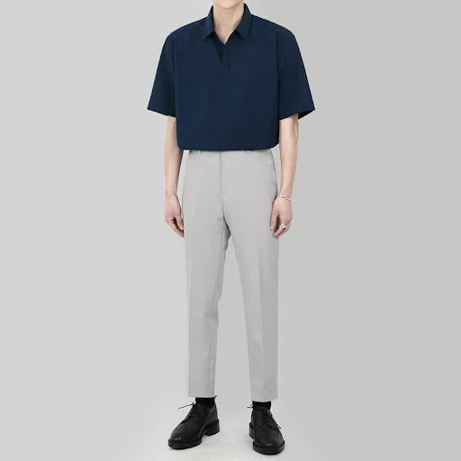 Title 4, Linen Shirt Mens Pullover Short-Sleeved Loose ...