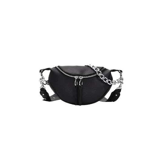 Title 3, Bolsa feminina transversal com corrente, estilo...
