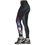 Purple Starry Sky High Waist Hip Sculpting Nine-point Fitness Pants. Comfortable, flattering, and perfect for your worko — photo 5