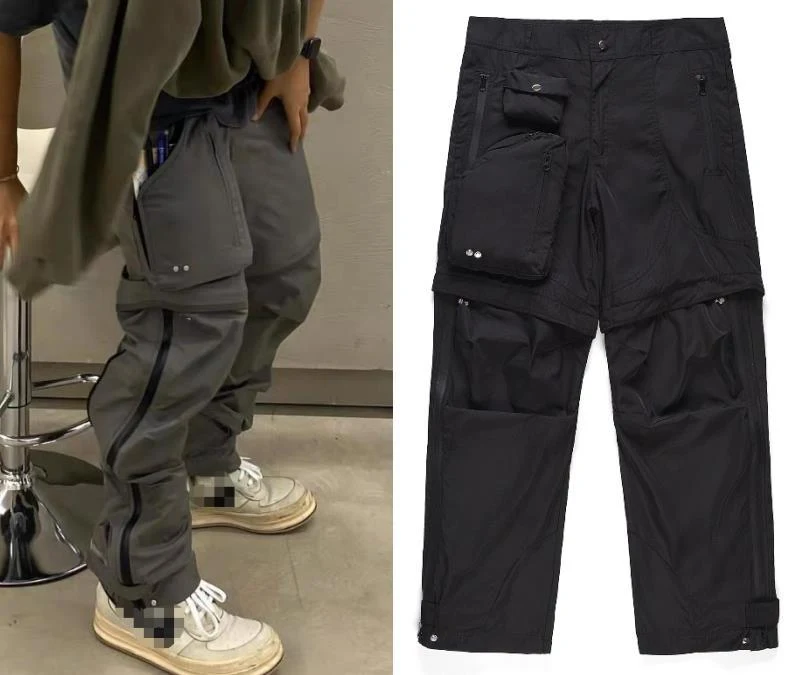 Title 2, Multi Pocket Detachable Panel Zip Nylon Trouser...