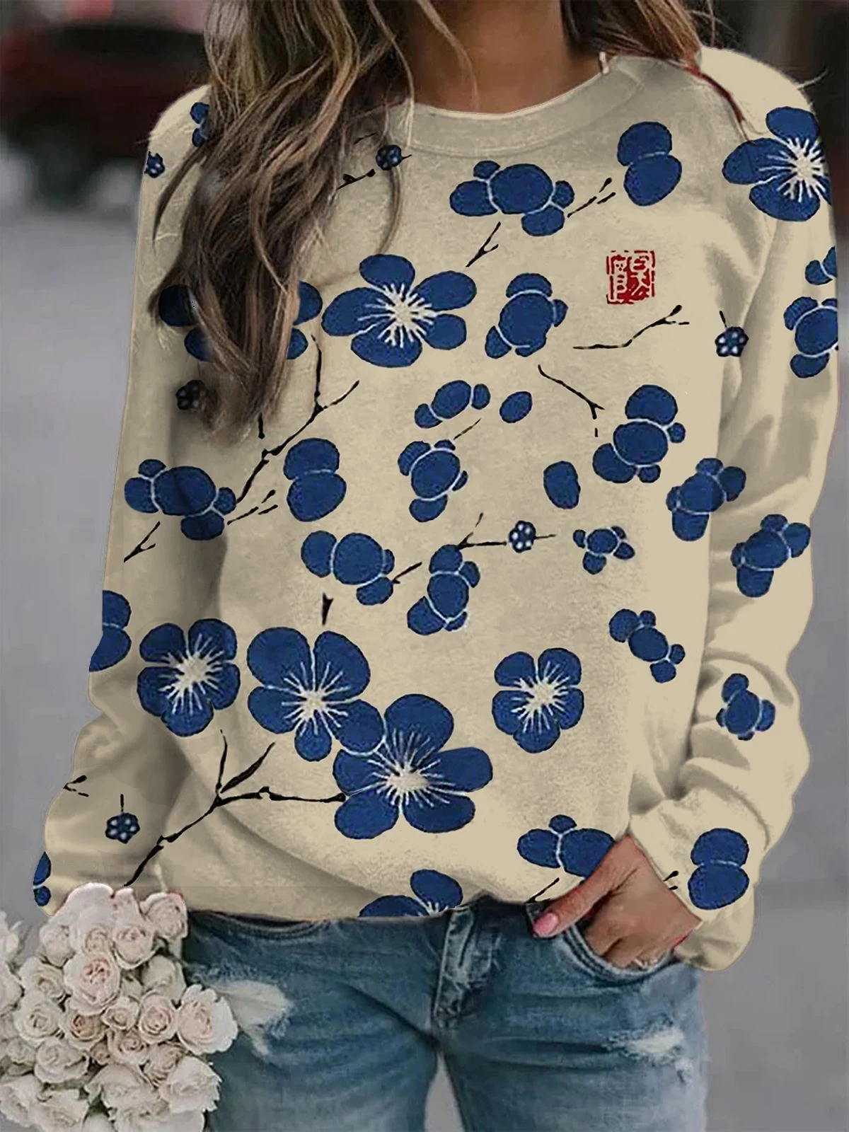 Camisa masculina de verão com gola redonda e tendência de rua — foto 4
