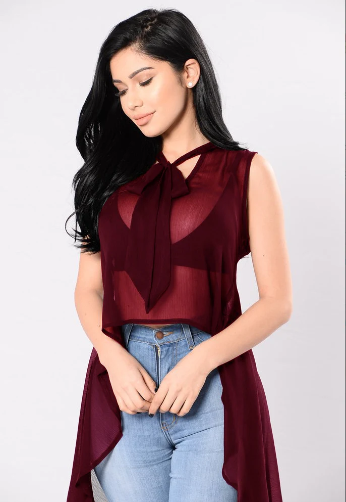 Title 5, European And American Style V-neck Bow Irregula...