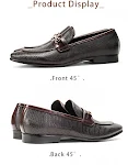 Cowhide Snake Pattern Men's Business Casual Shoes, offering sophisticated style and comfort for the modern professional' — photo 2
