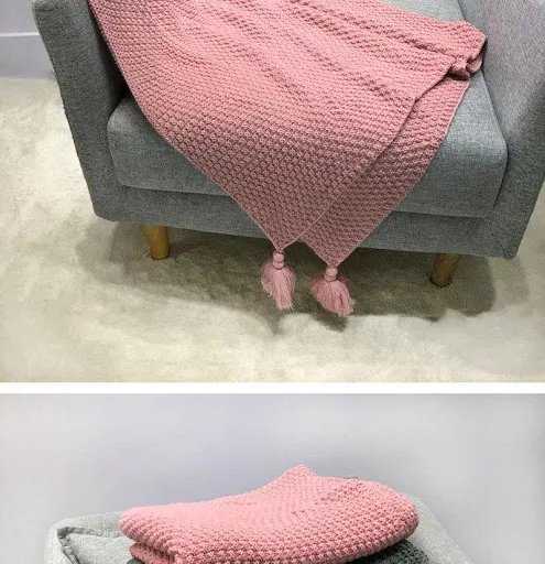 Title 8, Tassel Knitted Office Air Conditioner Nap Blank...