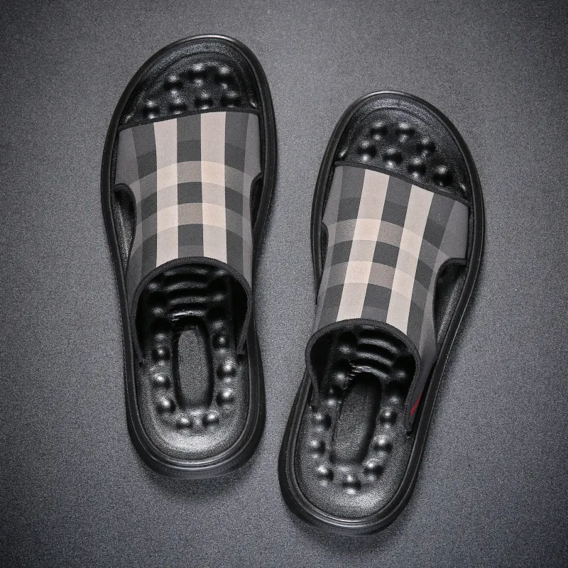 Men's Summer Home Flat Sandals Anti-Slip Slippers Comfortable and Safe House Slippers Perfect for Relaxing at Home in th — photo 4