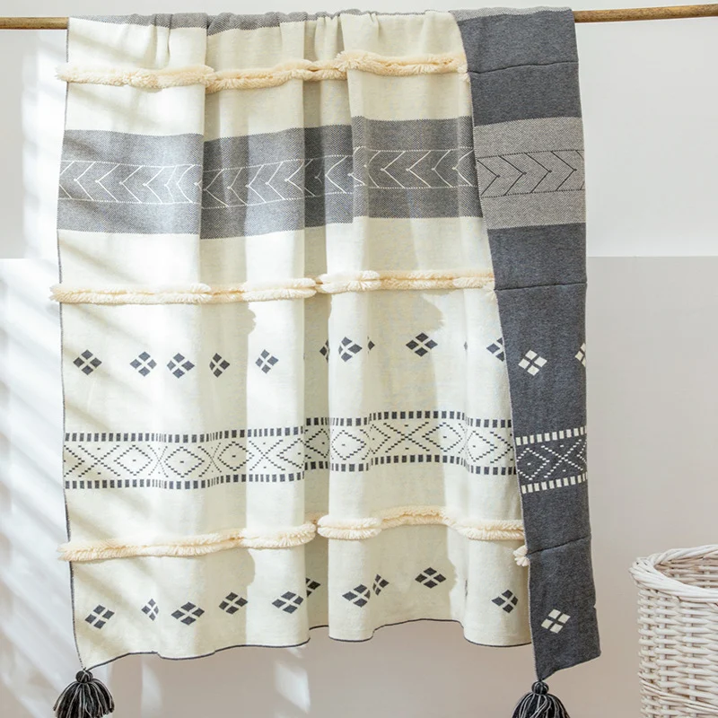 Title 2, Pure Color Spring and Autumn Sofa Tassel Cotton...