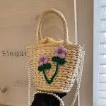 Bolsa transversal Senior Sense Of Female Tide Pearl, ideal para mulheres. Leve seus pertences com elegância, praticidade e o toque sofisticado das pérolas. — foto 5