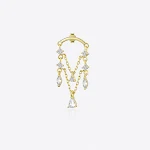 Brincos de pressão femininos simples Zircon Fashion, perfeitos para uso diário, leves e elegantes, realçam sua beleza com facilidade. — foto 6