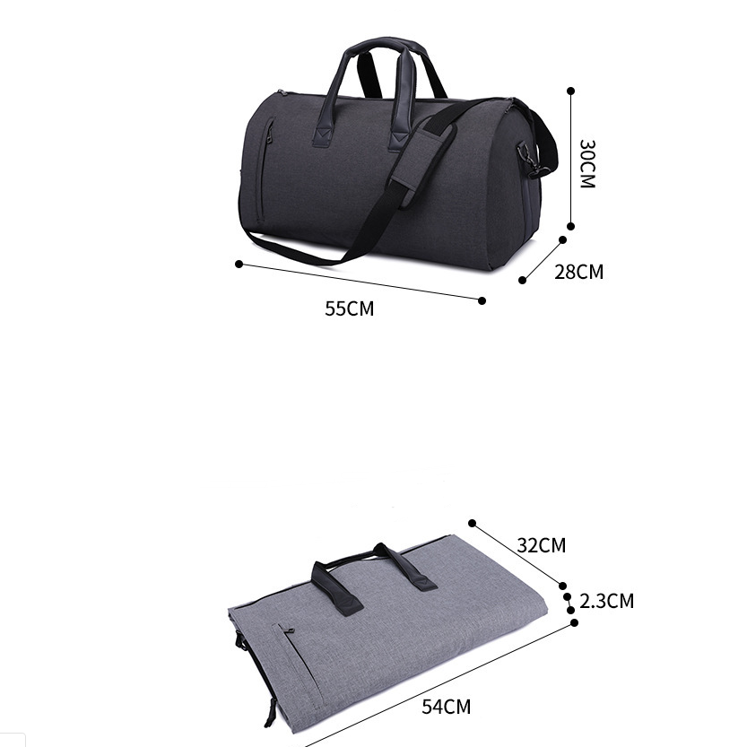 Bolsa de viagem de grande capacidade, cilíndrica e dobrável, para ternos. Portátil e prática para viagens, mantendo suas roupas impecáveis e organizadas. — foto 4