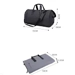 Bolsa de viagem de grande capacidade, cilíndrica e dobrável, para ternos. Portátil e prática para viagens, mantendo suas roupas impecáveis e organizadas. — foto 4