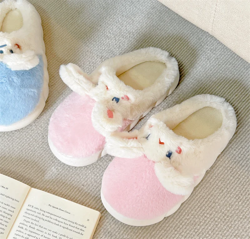 Women's Winter Home Plush Cotton Slippers, Winter Platform Heel, Covered, Warm, Student Dormitory Friendly Cozy Indoor F — photo 8