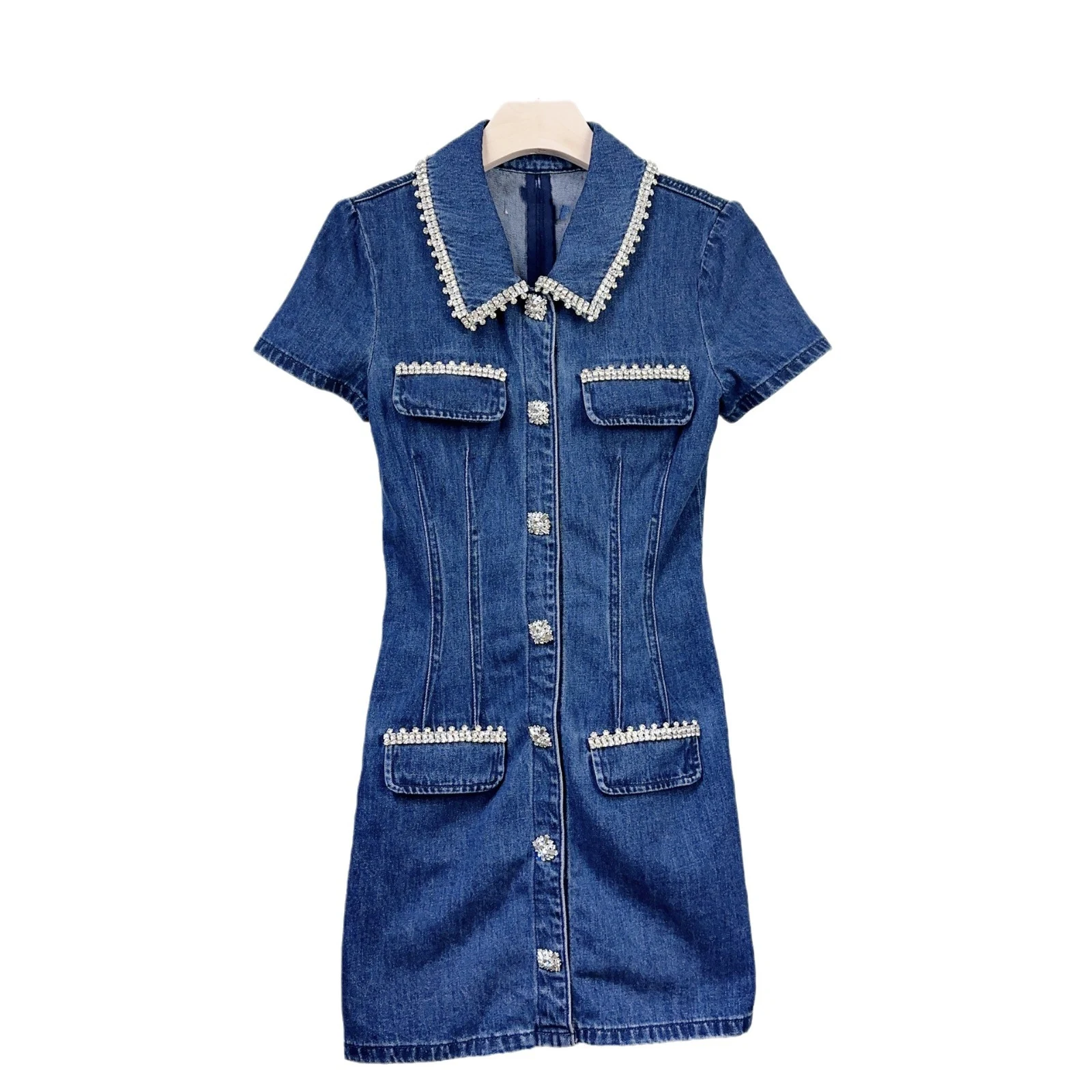 Women's Fashion Personalized Washed Denim Dress, design your own unique style, perfect fit, comfort and versatility for — photo 2