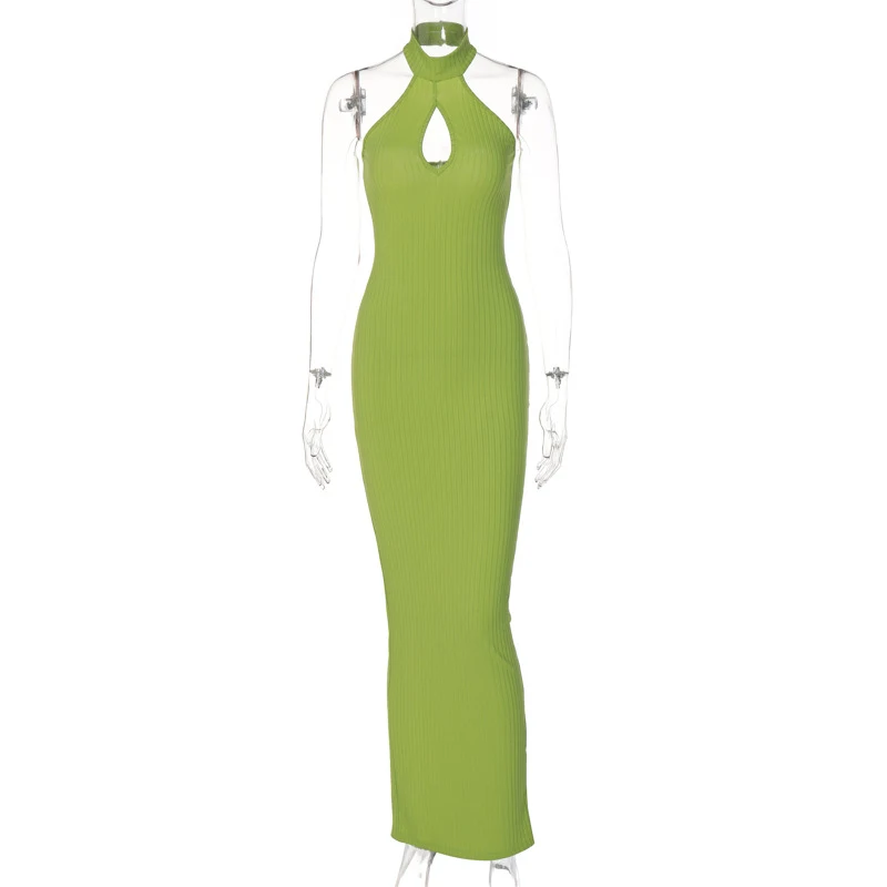 Vestido Slim Sem Mangas com Fenda e Costas Vazadas, perfeito para um visual elegante e moderno. Ideal para festas e eventos especiais. — foto 1