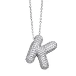 Colar com 26 letras inglesas para mulheres, com zircônia incrustada. Presenteie com elegância e expresse seu estilo único com este acessório. — foto 5