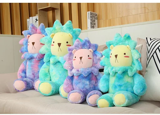 Title 4, Colorful Lion Doll Pillow Plush Toy Cute Perfec...