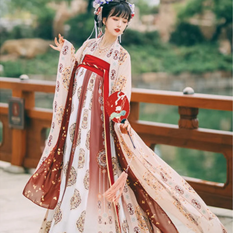 Title 7, Roupas femininas estilo chinês com saia ampla, ...
