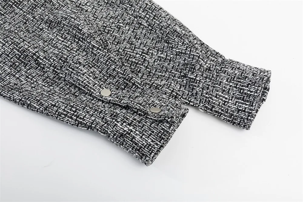 Title 7, Mens Letter Embroidery Woven Long-sleeved Shir...