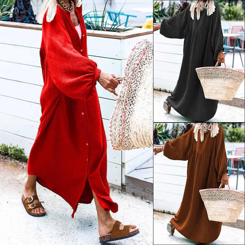 Loose Vacation Style Cardigan Long Dress, effortlessly stylish and comfortable. Perfect for a relaxed, chic look on your — photo 8