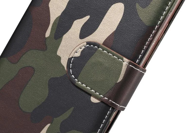 Title 7, Capa de telefone dobrável de couro com camuflag...