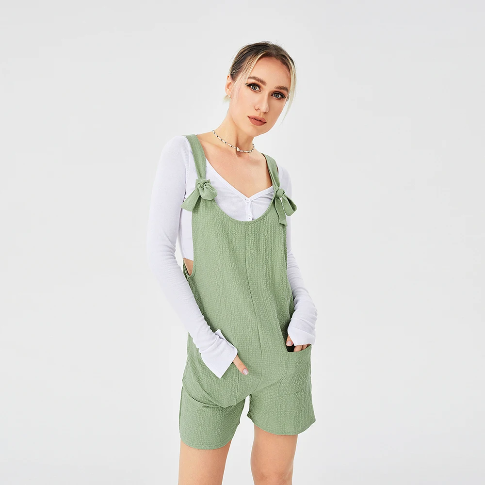 Title 5, Casual Fashion Suspender Shorts Jumpsuit Strap ...