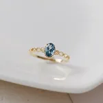 Blue Diamond Yellow Gold