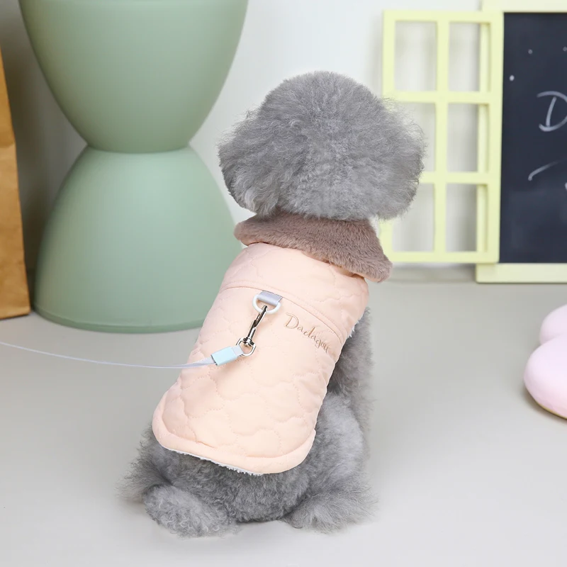 Title 5, Autumn And Winter Small Dog Cotton Coat with Tr...