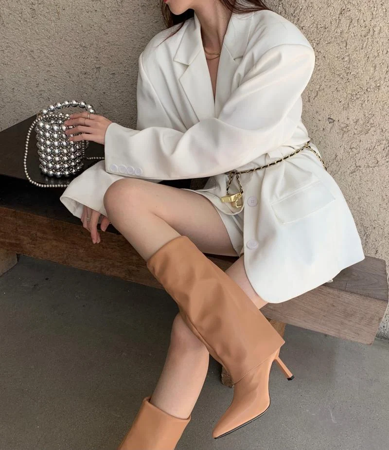New Women's Boots for Spring and Autumn featuring a pointed toe and straight design, perfect for stylish everyday wear. — photo 7