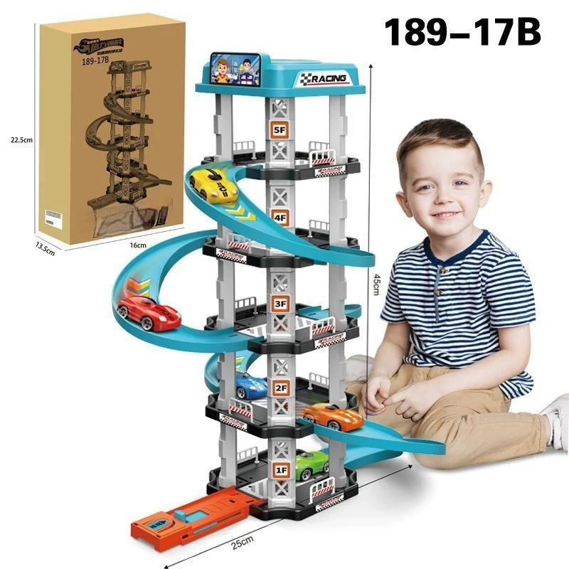 Large Ejection Parking Lot Track Toys for Children Plastic Car Playset Spacious and Fun Kids' Parking Garage with Launch — photo 3