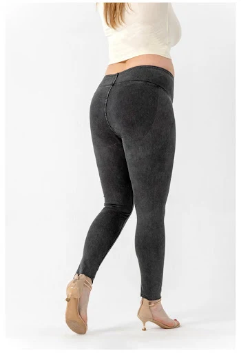 Title 5, Calças Casuais Plus Size de Cintura Alta com Ef...